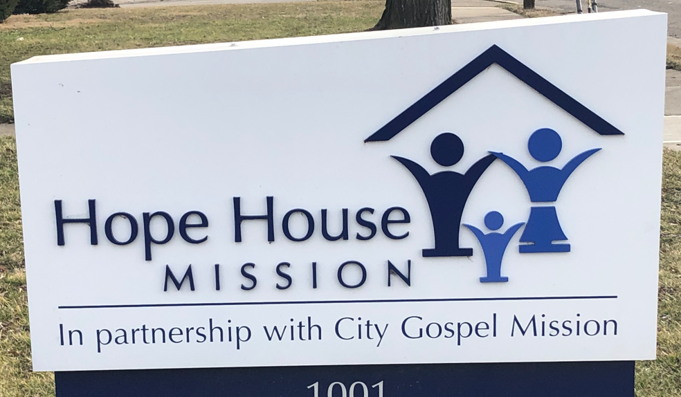 Hope House Mission sign
